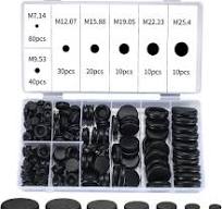 Kit de 200 œillets en caoutchouc noir pour joints de fils électriques pour  voiture, bateau, pompe, plomberie, câblage, conducteurs électriques en ...