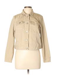 Details About Relativity Women Brown Denim Jacket Lg Petite