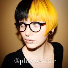 Black And Yellow Hair Color Yellow And Black Hair Playing With Hair Multi Colored Hair Hair Creations