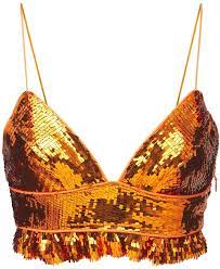Orange Sequin Top Shop The World S Largest Collection Of Fashion Shopstyle Uk