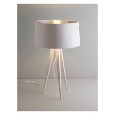 Crystal tripod table lamp with white hardback fabric shade $ 206.99. Yves White Metal Tripod Table Lamp Base Lampe Weiss Weisse Tischlampe Lampen