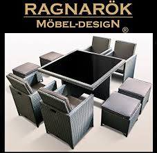 Eine solche liege ist fast schon als luxusgut anzusehen. Ragnarok Mobeldesign Polyrattan Garten Gruppe In Platinum Grau Essgruppe Tisch 4 Stuhle 4 Hocker