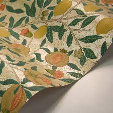 Fruit By Morris Gold Jade Wallpaper Wallpaper Direct In 2020 Classic Wallpaper Woven Paper Morris Wallpapers