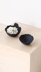Chic Black Home Decor Edgy Decorative Items Decorative Bowls Concrete Bowl Black House