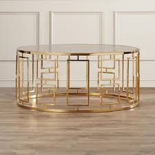 Gold glass coffee table tables. Gold Geometric Base Glass Top Coffee Table