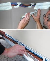 Wiretracks Hide Unsightly Cables Behind Crown Molding Or Baseboards Avec Images Moulures De Couronnement Idees Pour La Maison Truc Et Astuce Deco