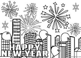 Happy New Year 2018 Fireworks Coloring Page New Year Coloring Pages New Year S Eve Colors Coloring Pages