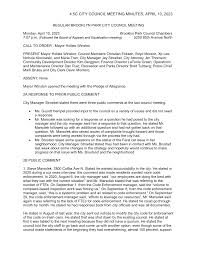 REGULAR BROOKLYN PARK CITY COUNCIL MEETING