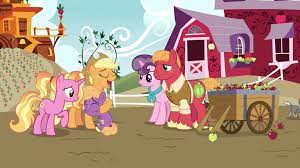 2132175 - safe, screencap, applejack, big macintosh, brandy (g4), little  mac, luster dawn, sugar belle, wichita (g4), dog, earth pony, pony,  unicorn, the last problem, apple, aunt and nephew, colt, cutie mark,