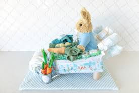 Freshly Fuji - DIY Peter Rabbit Wheelbarrow Diaper Cake