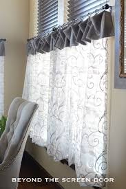 Cafe Curtains For A Breakfast Room With Six Windows Sonya Hamilton Designs Curtains Curtains Living Room Cafe Curtains
