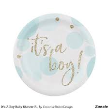 It S A Boy Baby Shower Paper Plates Zazzle Com In 2020 Baby Shower Paper Baby Boy Shower Plates Baby Shower