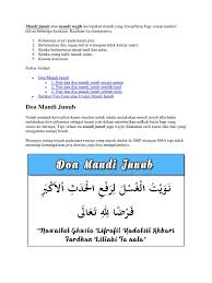 Aku berniat mandi wajib untuk menghilangkan hadast besar dari nifas fardu karena allah ta'ala. Tata Cara