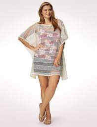 Plus Size Swimwear Cover Ups Club Z Plus Size Crochet Stripe Tunic Cover Up Dressbarn Mollig