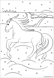 Roosters, lambs, farm and zoo animals are just a few of the many coloring sheets and pictures in this section. Winter Horse Coloring Page This Winter Coloring Page Features A Picture Of Winter Horse To Color T Horse Coloring Pages Coloring Pages Winter Horse Coloring