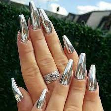 New Chrome Nail Powder Pigment Color Mirrored Chrome Extacly Etsy Chrome Nails Designs Metallic Nails Silver Nails