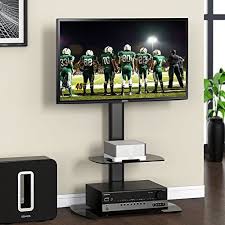 Fitueyes Swivel Floor Tv Stand With Mount And Two Shelves For 32 50 Sony Samsung Lg Vizio Tv Tt206501gb Tv Stand With Mount Tv Floor Stand Tv Stand With Swivel Mount