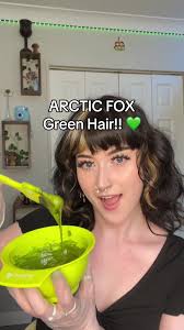 Vibrant Green Hair Transformation with Arctic Fox Hair Dye