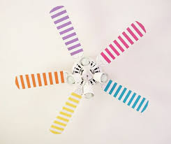 Color Your World This Spring With Rainbow Diys For The Home Plaid Ceiling Fan Diy Painting Ceiling Fans Ceiling Fan Makeover