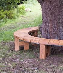 This bench truly combines style, durability and seating comfort. Curved Bench Oak Tree Seat Garden Furniture Garden Bench Rustic Furntiure Garden Bench Rustic Bench Around Trees Tree Seat