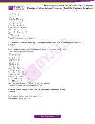 Once you get the hang of it, it will be. Selina Solution Concise Mathematics Class 10 Chapter 6 Solving Simple Problems Based On Quadratic Equations Download Pdf