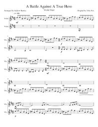Download and print in pdf or midi free sheet music for battle against a true hero by toby fox arranged by the moon child for piano (solo). A Battle Against A True Hero Sheet Music For Violin String Duet Musescore Com