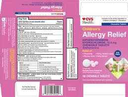 Childrens Allergy Relief Dye Free Tablet Chewable Cvs