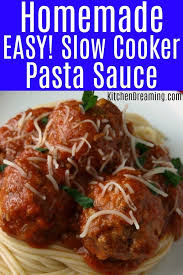 Slow Cooker Spaghetti Pasta Sauce Kitchen Dreaming Recipe Slow Cooker Spaghetti Slow Cooker Pasta Sauce Homemade Spaghetti Sauce