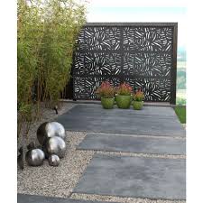 Modinex 6 Ft X 3 Ft Charcoal Gray Decorative Composite Fence Panel Featured In Panama Design Usamod5c The Home Depot Garden Fence Panels Fence Panels Decorative Fence Panels