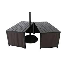 Led round offset outdoor patio umbrella in chili red bringing stylish shade to your outdoor retreat, bringing stylish shade to your outdoor retreat, this spacious 11 ft. Royal Garden 3 In 1 Patio Umbrella Base Cover In Antique Bronze Fqs80039 The Home Depot Patio Umbrella Bases Patio Table Umbrella Patio Umbrella Stand