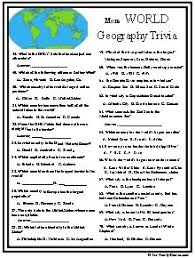 Funny trivia questions and answers. World Geography Trivia Will Test Your School Days Memory Banks