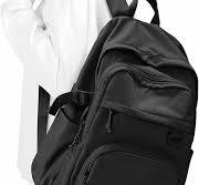 Amazon.com: Lendolk Lightweight Black College Backpack for ...