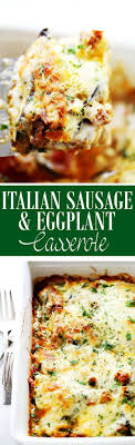 Italian Sausage And Eggplant Casserole Www Diethood Com Layers Of Delicious Italian Sausage And Eggplant Sli Eggplant Casserole Recipe Recipes Pork Recipes