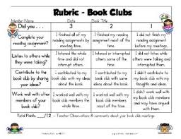 Free Teacher Rubric For Book Clubs Made Easy Classroom Book Clubs Book Club Books Kids Book Club
