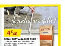 Offre Beton Pret A Gacher 35 Kg Chez Bricomarche