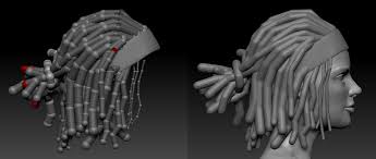 Zbrush Dreadlocks W Z Spheres Zbrush Dreadlocks Zbrush Hair