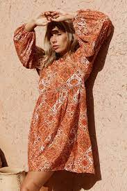 Zephyr Mini Dress In Rhubarb Arnhem Clothing Long Sleeve Mini Long Sleeve Mini Dress Mini Dress