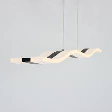 Led strip is a unique idea for home ceiling plan. Modern Contemporary Ceiling Lights Led Acrylic Pendant Light Wave Shape Light With Black Inlay