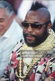 Actor Mr T looks