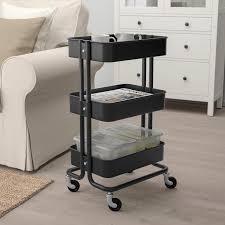 Raskog Utility Cart Black 133 4x173 4x303 4 Ikea