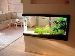 We Could Frame Aquarium In Timber To Match Kitchen Cabinetry And Would Let It Overhang Peninsula Slightly Al Wall Aquarium Home Aquarium Living Room Partition