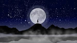 Girl And Moon Night Sky Illustration Girl Moon Reflection Illustration Image On Pngtree Free Download On Pngtree Night Skies Background Images Image Illustration