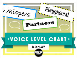 Voice And Noise Level Chart School Stuff