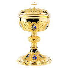 Gefäß (in kelchform mit deckel) für die geweihten hostien; Ziborium Molina Silber Neugotischen Stil Online Verfauf Auf Holyart
