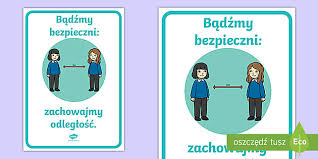 Zespół szkół technicznych i handlowych im. Badzmy Bezpieczni Zachowujmy Odleglosc Plakat Koronawirus