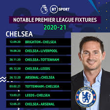 Chelsea begin premier league campaign away at brighton on september 14. Chelsea Premier League 2020 21 Season Fixtures Full List Mysportdab