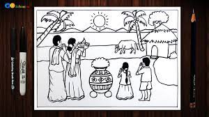 Which in result give your children a powerful sense. How To Draw Pongal Festival Drawing Competition For Beginners And School Students Youtube