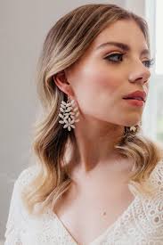 Boho Bridal Earrings, Bohemian Wedding, Pearl Chandelier, Rustic Statement  Earrings, Modern Jewelry, Luxurious Earrings, Romantic Laurel