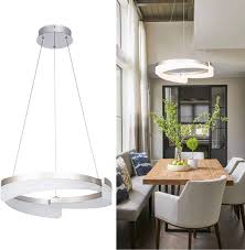 Maybe you would like to learn more about one of these? Buy Modern Led Pendant Light With Acrylic Shade 1 Ring 30w 3000k Circular Led Chandelier Brushed Nickel Light Fixtures Chandelier For Kitchen Island Dining Room Living Room Bedroom Online In Turkey B083gntk8g