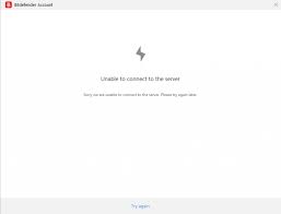 Please try again later, sorry!. Fix The Bitdefender Installation Error Unable To Connect To The Server